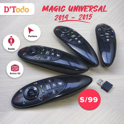 Imagen 3 de 8 de Magic Remote LG Año 2014 - Reemplazo Con Puntero 2022