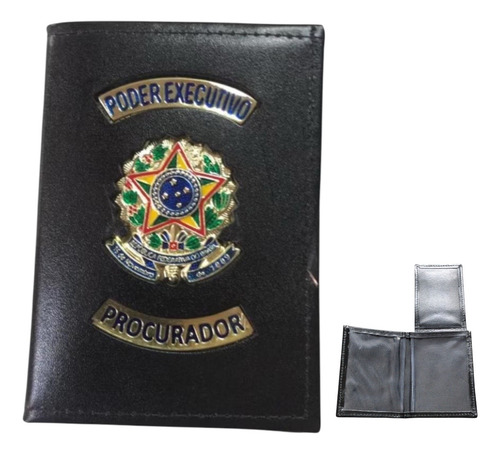 Carteira Porta Funcional Poder Executivo Procurador Oficial Preto Poder Executivo