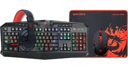 Kit Gamer Redragon S101 Teclado+audifono+mouse+padmouse