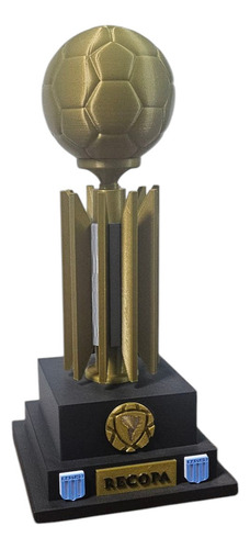 Replica Recopa Sudamericana Racing Club 37 Cm Tamaño Grande Dorado