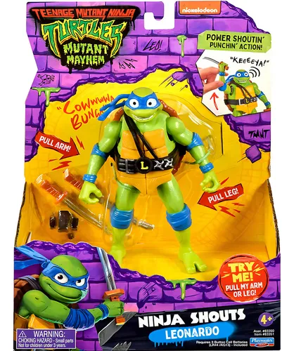 comprar Tortuga Ninja Figura Leonardo Articulada Con Sonido