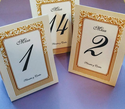 10 Numeros De Mesa Casamiento Quince Años Bar Bat Mitzva