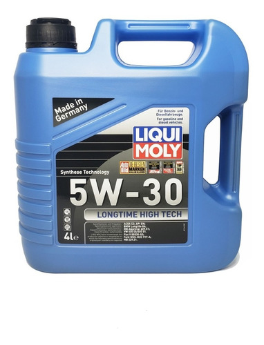 Aceite Motor Liqui Moly 5w30 Longtime High Tech 4 Litros