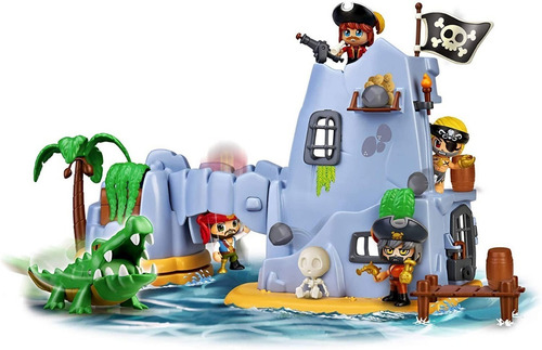 Imagen 2 de 4 de Pinypon Action Playset Isla Pirata C/ 1 Fig Y Acc Int 15637