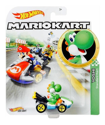 Hot Wheels Mario Kart Yoshi E Standart Kart Da Mattel Gbg25