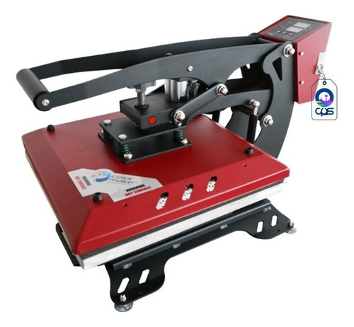 Plancha sublimadora semiautomática Color Make CM22- SEMREN3838 roja y negra 110V