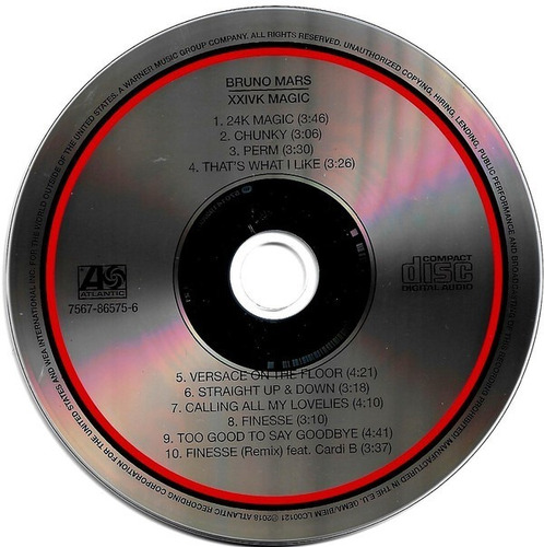 Bruno Mars Xxivk Magic Cd, Album + Blu-ray