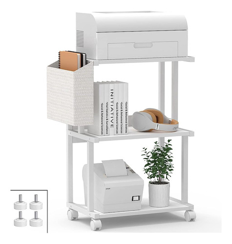 ~? Ostreeful 3 Tier Printer Stand Modern White Printer Mobil