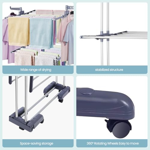 Perchero Plegable Para Secar La Ropa, Perchero Para Ropa De