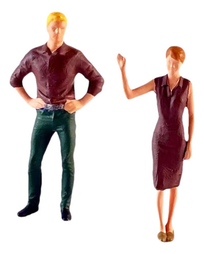 2x 1/64 Figuras De Mujeres Y Hombres, Figuras De Café