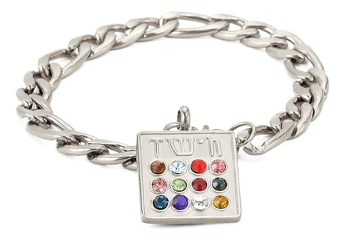 Eueavan 12 Tribus Pulsera Con Dijes De Inscripción Hebrea In