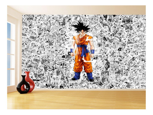 Papel De Parede Dragon Ball Goku Página Manga 3,5m Dbz529