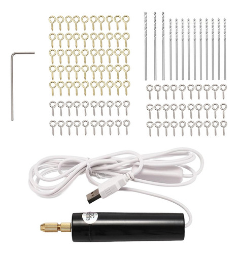 G Taladro Eléctrico Usb Portátil Y Brocas Con Estilo A