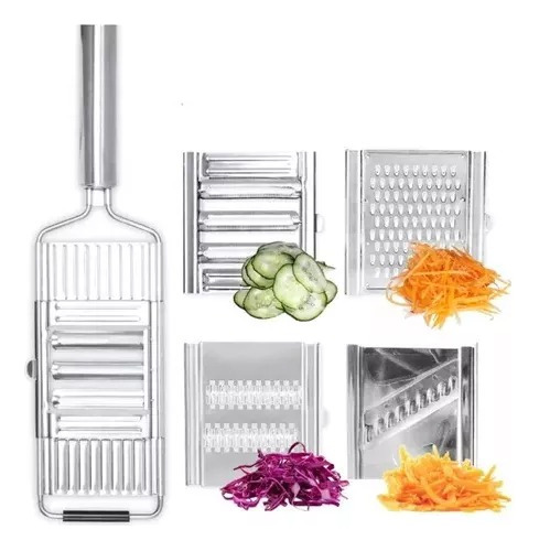 Rallador Multi Slicer 4 Cuchillas Intercambiables Acero Inox