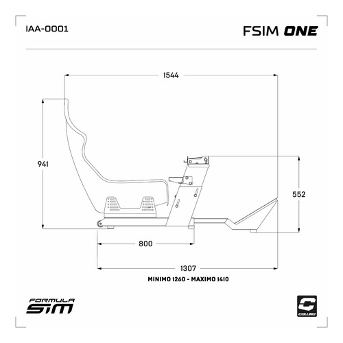 Imagen 5 de 10 de Estructura Simulador Manejo Collino Formula Sim Volante G29
