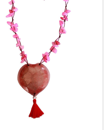 Imagen 1 de 4 de Collar De Corazón Rosa, Aripo.