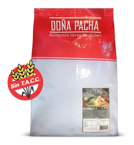 Premezcla Sin Tacc Para Preparar Pasta Fideo Doña Pacha 10kg
