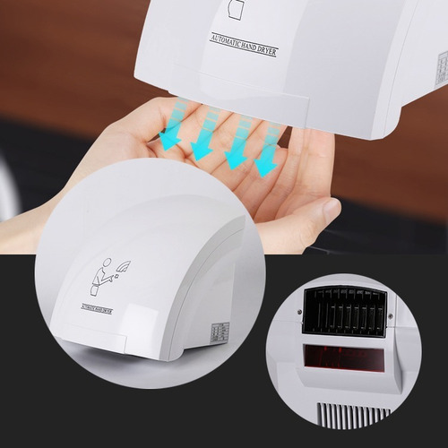 Secador De Mano Eléctrico Con Sensor 1800w Color Blanco