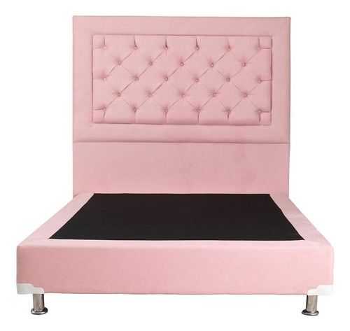 Cabecera Queen Size Dicasa Mary Rosa + Box Dicasa Pink