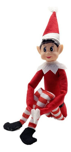 Muñeca Elfo Navidad 40cm , Elfo Pequeño Con Patas Colgantes
