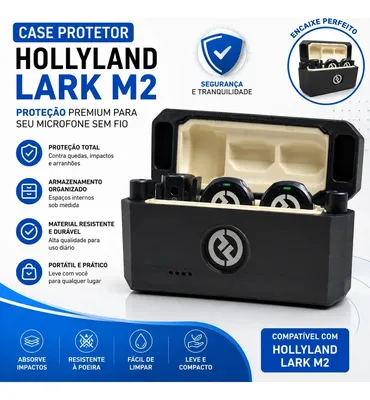 Estojo Case Microfone Hollyland Lark M2 Capa Protetora Preto