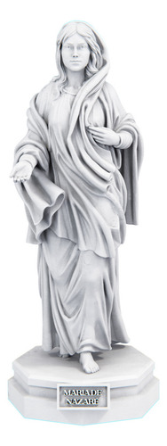 Estátua Religiosa Imagem Maria De Nazaré Cor Cor Mármore