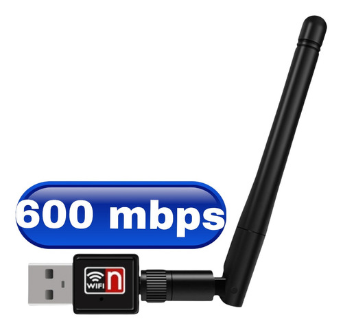 Imagen 1 de 8 de Antena Wifi Para  Pc Adaptador 600mbps Usb Pc Laptop