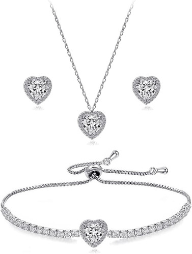 Udylgoon Juego De Joyas De Collar De Corazón Para Mujer, Nov