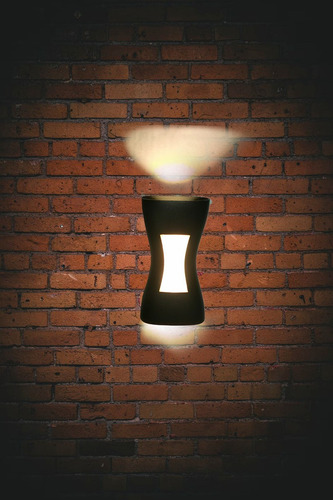 4 Pack Lampara De Pared 8w Reloj De Arena Exterior Interior Color Reloj De Arena Negro Luz Calida 3500k
