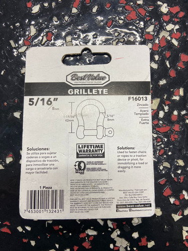 Grillete 8mm Bestvalue