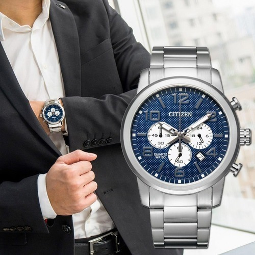 Imagen 5 de 5 de Citizen Quartz Chronograph Blue Dial An8050-51m ... Dcmstore