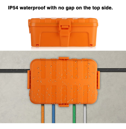 Caja Electrica Para Exteriores Ip54 32x22x13 Cm Naranja