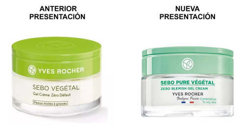 Crema en Gel Matificante Efecto Mate Absorbe Brillo, Grasa Yves Rocher