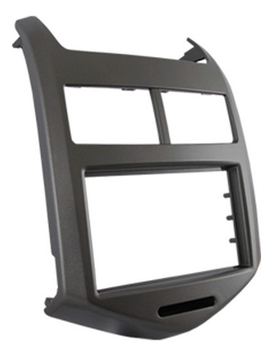 Moldura Painel 2din Chevrolet Sonic 2012 A 2018 Cinza Ch/jp