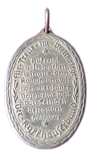 Alemania Medalla Merito Veteranos Primera Guerra 1914-1918 (Usado)