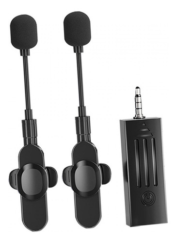 Lavalier Lapel Mic Micrófono De Solapa Inalámbrico 2 En 1
