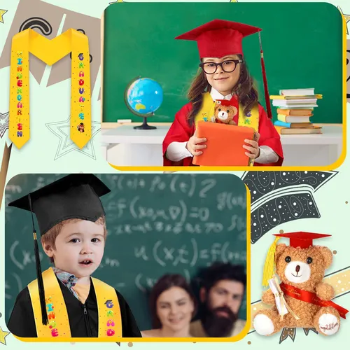 Birrete Graduación Preescolar Blanco Americano Con Borla2025