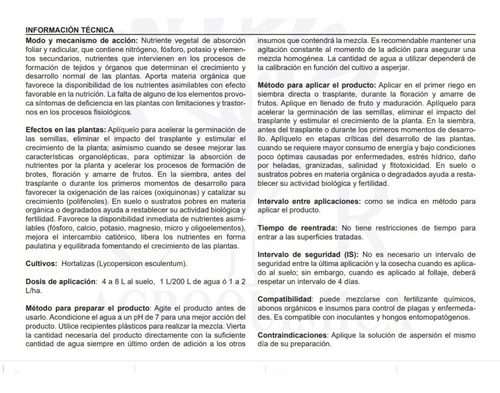 Imagen 2 de 3 de Fertilizante Orgánico Huerto Y Jardín. Nutri Force 100 Ml