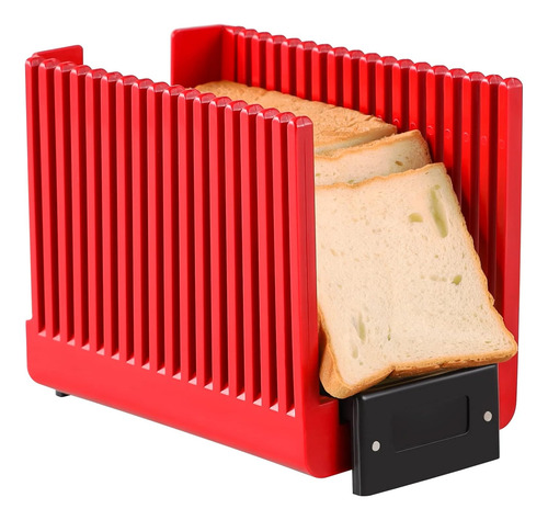 Cortador Pan Cortado Pan Casero Plegable Funcional Rojo