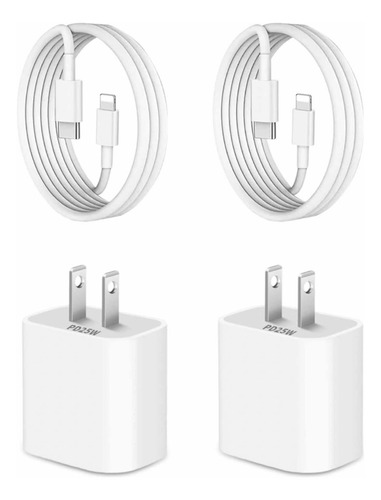 Cargador Carga Rápida 20w Para iPhone 13 Tipo C Pack De 2 (Usado)