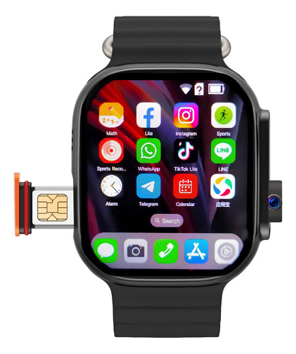 Smartwatch 4g 5g Camara Videollamada Sim Reloj Hombre Mujer Negro Negro