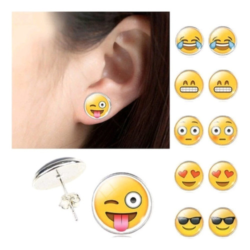 Par De Brincos Emoji Emoticon Super Lindos Whatsapp