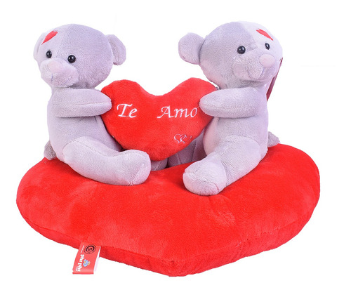 Peluche Pareja Osos Con Corazon Te Amo - Phi Phi Toys