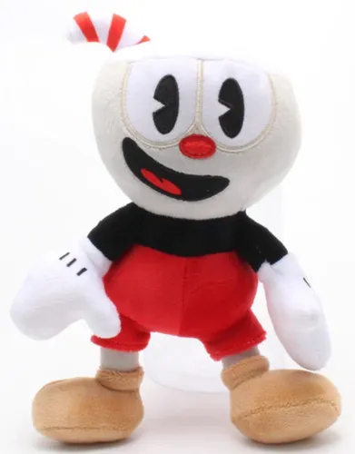 Boneco De Pel cia 25 Cm Geek Mugman Jogo Game Cuphead