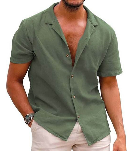 Camisa Lisa En Forma De J Para Hombre, A La Moda, Casual, Co