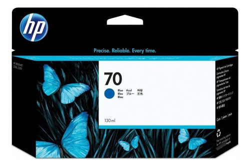 Cartucho De Tinta Amplio Formato Hp 70 Azul 130ml C9458a