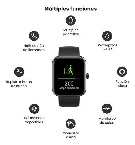 Pack 2 Smartwatch Live Mini 206 40mm Black Lhotse