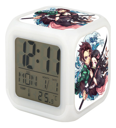 Reloj Demon Slayer Despertador Led Digital Luz Grafimax