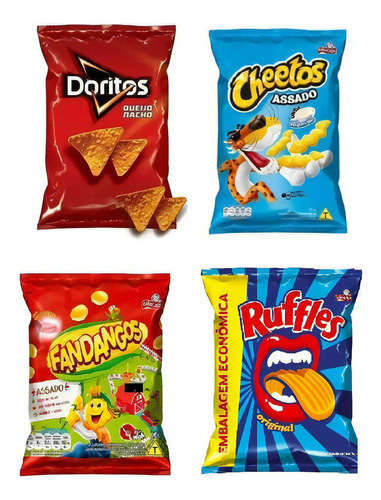 Elma Chips Ruffles + Doritos + Fandangos + Cheetos 100un