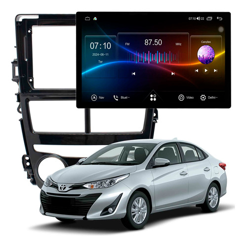 Multimídia Yaris 4+64gb 2mix Octacore 4g 2k Carplay 13p
